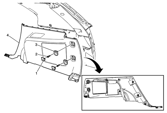 Body Side Trim Panel Replacement - Right Side Trim Panels/Welts  