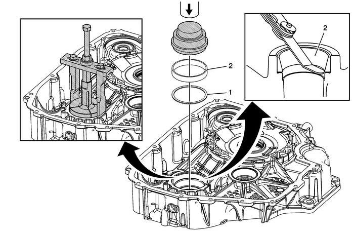 Front Differential Carrier Bearing Cup and Washer Replacement - Torque Converter Housing Side Automatic Transmission Unit 