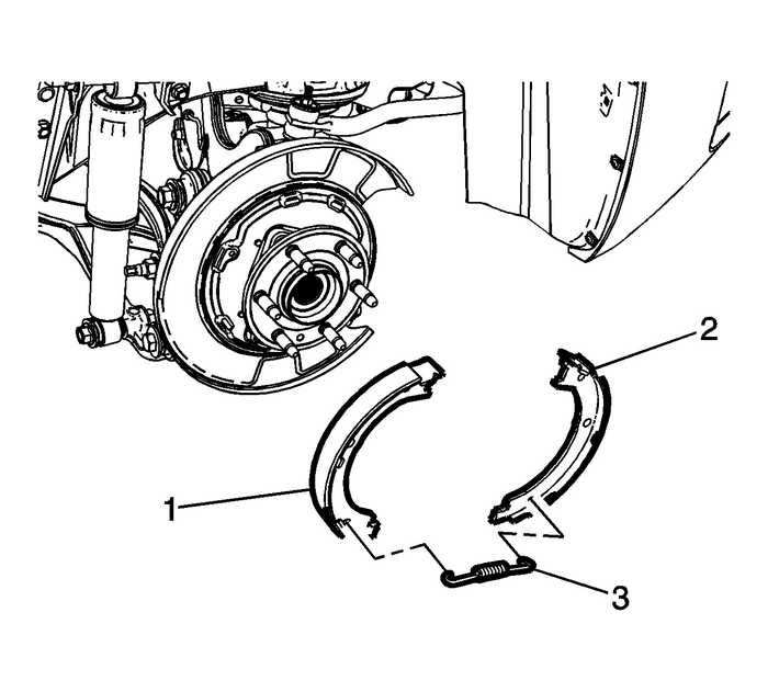 Chevrolet Equinox Service Manual Parking Brake Shoe Replacement