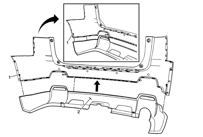 Rear Bumper Upper Fascia Replacement (Terrain) Bumpers Rear Bumper 