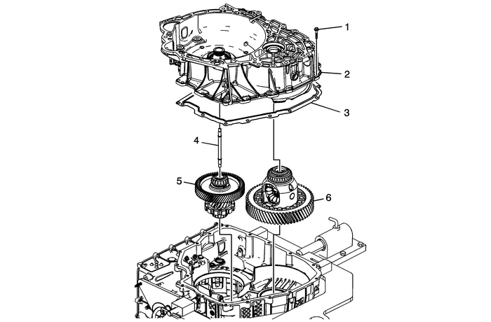 Torque Converter and Differential Housing, Front Differential Transfer Drive Gear, and Front Differential Carrier Removal Automatic Transmission Unit 