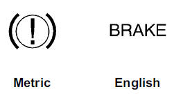 Brake System Warning Light 