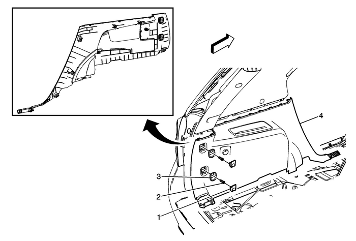 Body Side Trim Panel Replacement - Left Side Trim Panels/Welts  