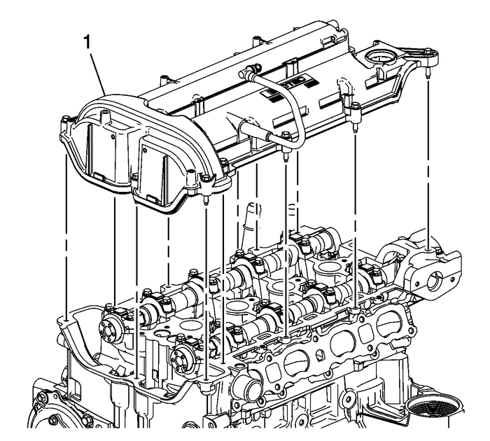 Camshaft Cover Installation (LAF, LEA, or LUK) Valvetrain Camshaft 