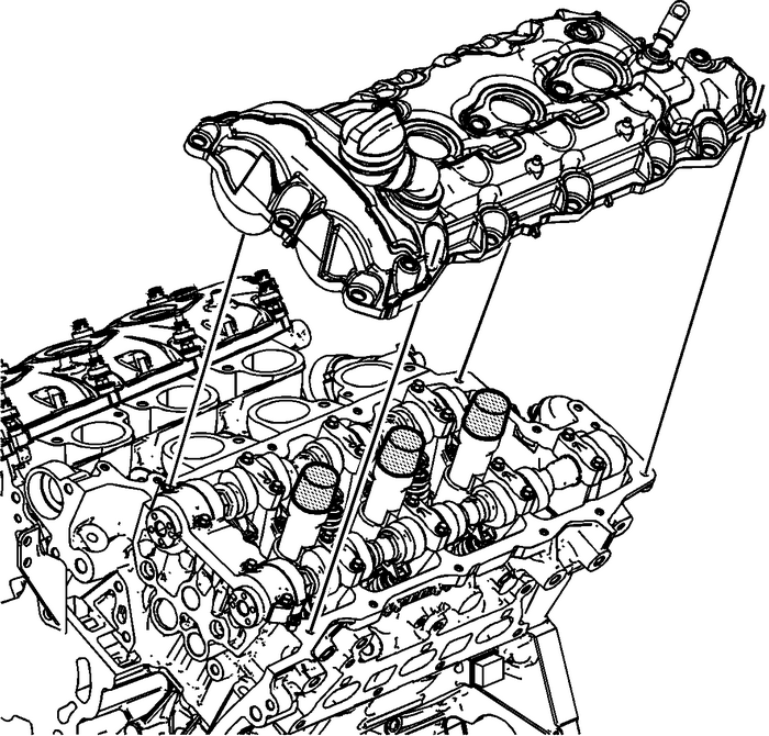 Camshaft Cover Installation - Left Side Valvetrain Camshaft 