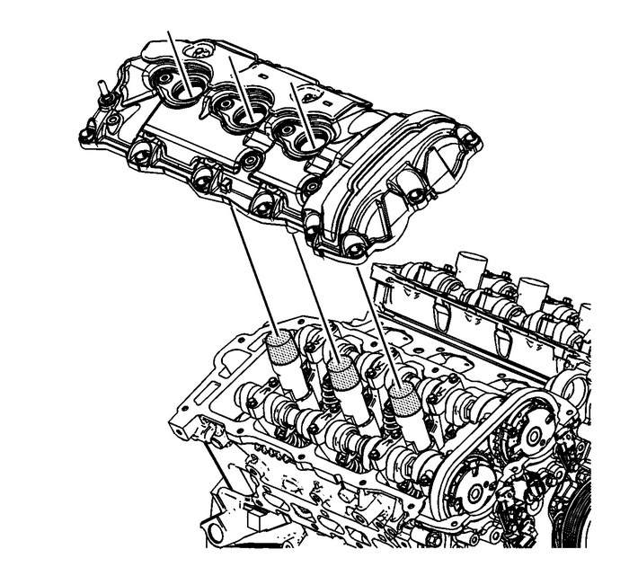 Camshaft Cover Installation - Right Side Valvetrain Camshaft 