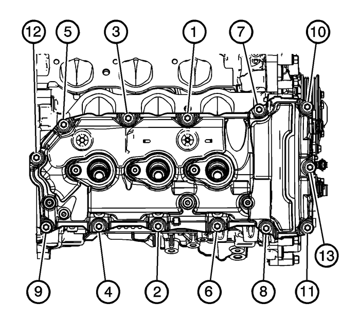 Camshaft Cover Installation - Right Side Valvetrain Camshaft 