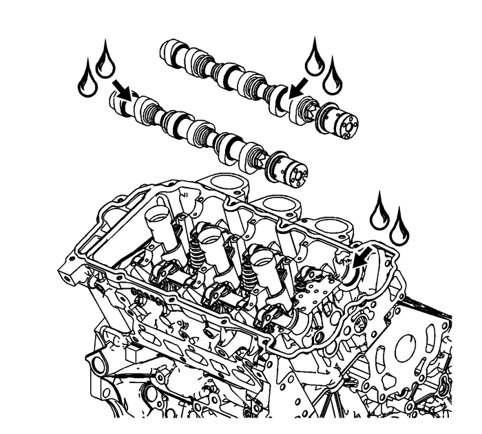 Camshaft Installation - Right Side Valvetrain Camshaft 