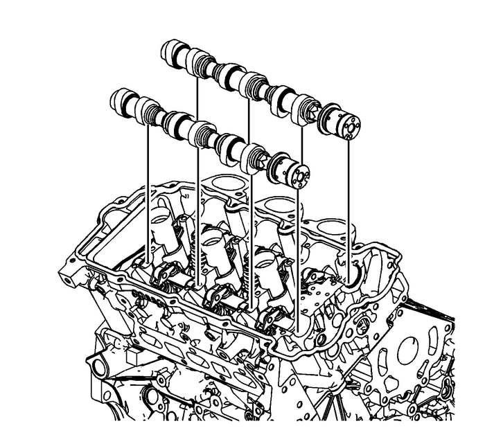 Camshaft Installation - Right Side Valvetrain Camshaft 