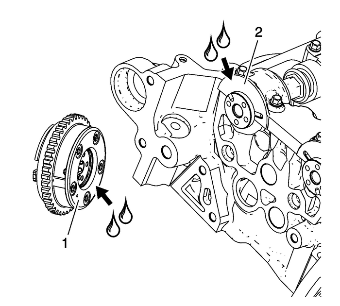 Camshaft Position Actuator Installation - Right Side Exhaust Valvetrain Camshaft 