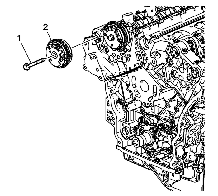 Camshaft Position Actuator Installation - Right Side Exhaust Valvetrain Camshaft 