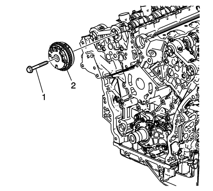 Camshaft Position Actuator Installation - Right Side Intake Valvetrain Camshaft 