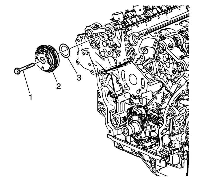 Camshaft Position Actuator Removal - Right Side Intake Valvetrain Camshaft 