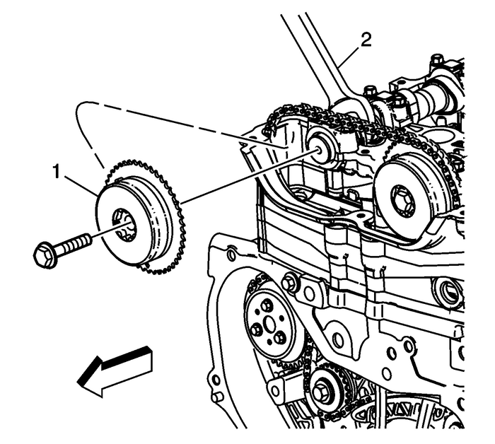 Camshaft Timing Chain and Tensioner Removal (LAF, LEA, or LUK) Valvetrain Valvetrain Timing 