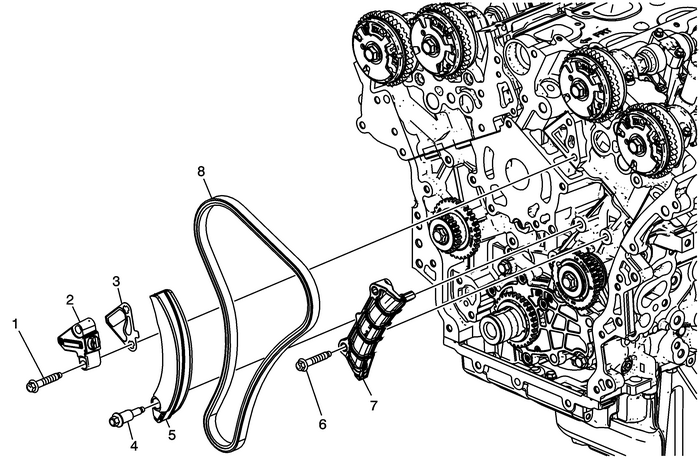 Camshaft Timing Chain Components Removal Valvetrain Valvetrain Timing 