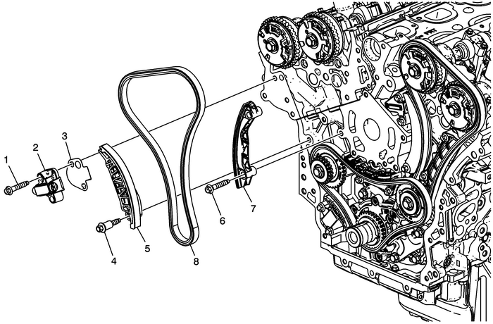 Camshaft Timing Chain Components Removal Valvetrain Valvetrain Timing 