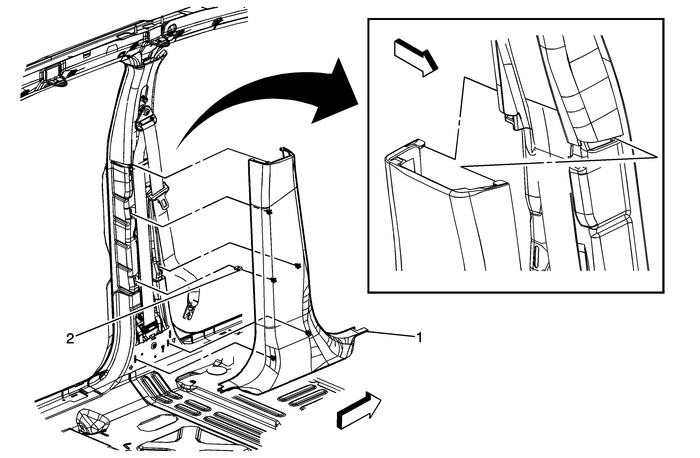 Center Pillar Lower Trim Panel Replacement Trim Panels/Welts  