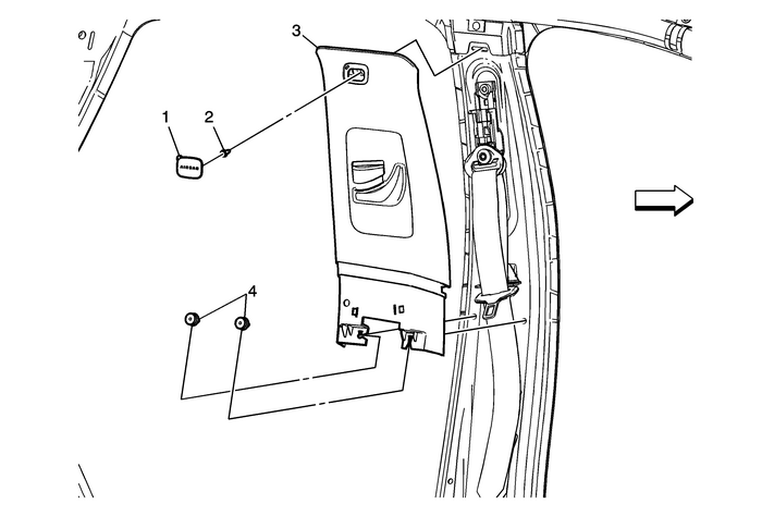 Center Pillar Upper Trim Panel Replacement Trim Panels/Welts  