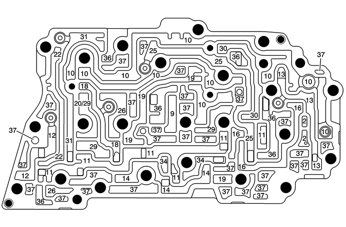 Channel Plate - Control Valve Body Side Automatic Transmission Unit 