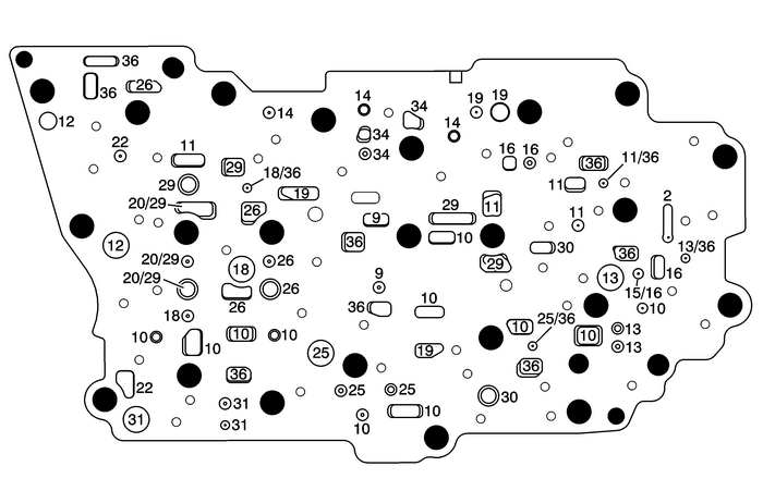 Channel Plate to Valve Body Spacer Plate Assembly - Channel Plate Side Automatic Transmission Unit 