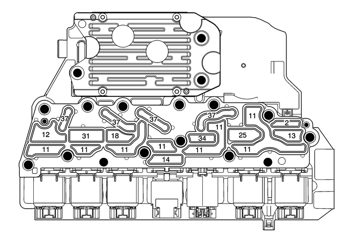 Control Solenoid (w/Body and TCM) Valve Assembly - Channel Plate Side Automatic Transmission Unit 