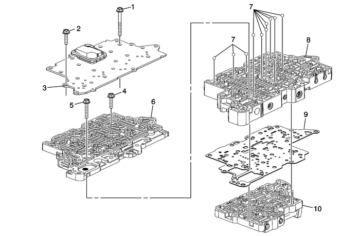 Control Valve Body Assembly Disassemble Automatic Transmission Unit Control Valve Body