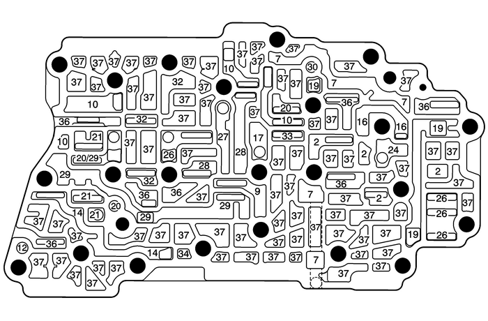 Control Valve Body - Case Side Automatic Transmission Unit 