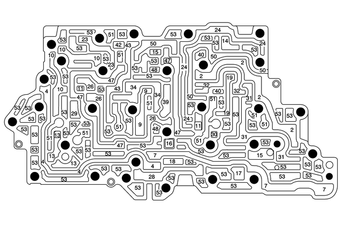 Control Valve Channel Plate - Upper Body Spacer Plate Side Automatic Transmission Unit 