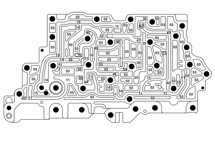 Control Valve Channel Plate - Upper Plate Side Automatic Transmission Unit 