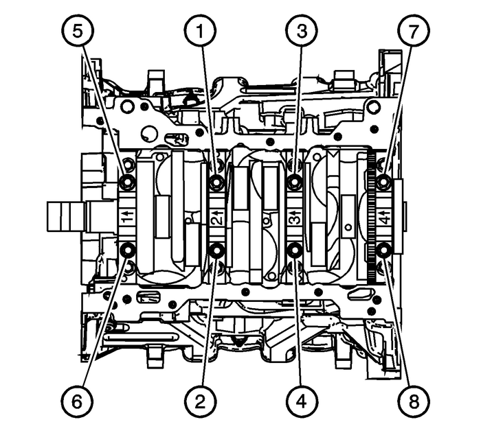 Crankshaft and Bearing Installation Engine Block Cylinder Block Crankshaft