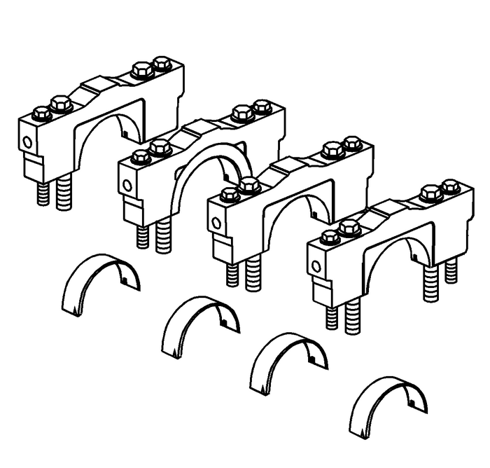 Crankshaft and Bearing Installation Engine Block Cylinder Block Crankshaft