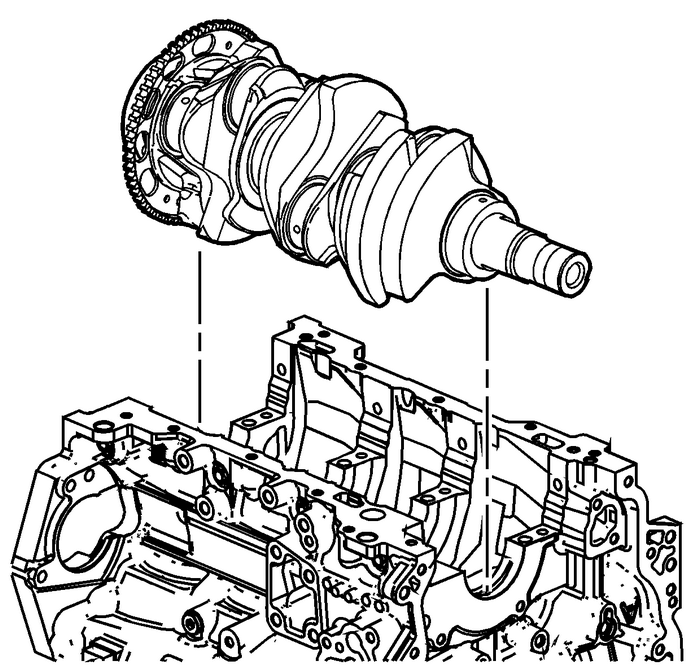 Crankshaft and Bearing Installation Engine Block Cylinder Block Crankshaft