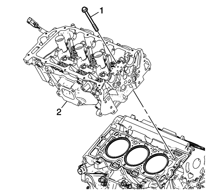 Cylinder Head Installation - Right Side Engine Block Cylinder Head 