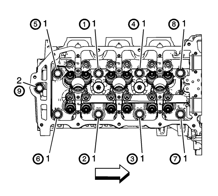 Cylinder Head Installation - Right Side Engine Block Cylinder Head 