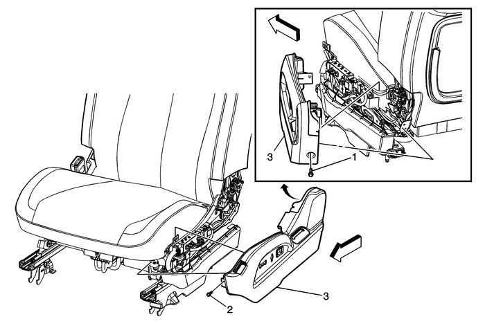 Driver or Passenger Seat Outer Adjuster Finish Cover Replacement Seats  