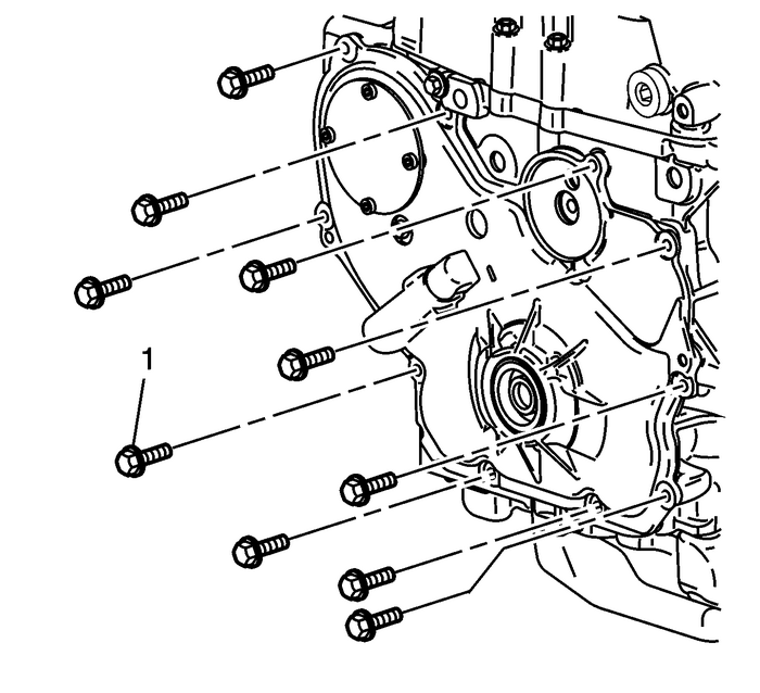 Engine Front Cover and Oil Pump Removal Engine Block Cylinder Block Cyl Block Front Cover