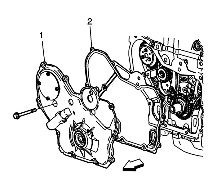 Engine Front Cover and Oil Pump Removal Engine Block Cylinder Block Cyl Block Front Cover