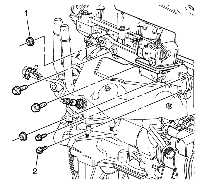 Exhaust Manifold Installation (LAF, LEA, or LUK) Exhaust Exhaust Manifold 