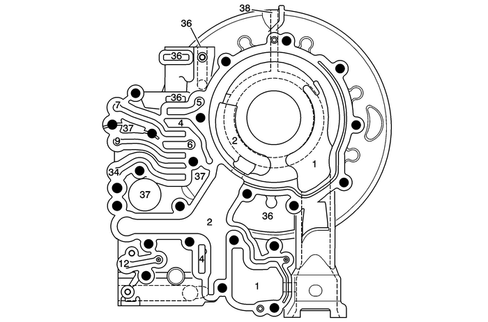 Fluid Pump Body - Fluid Pump Cover Side Automatic Transmission Unit 