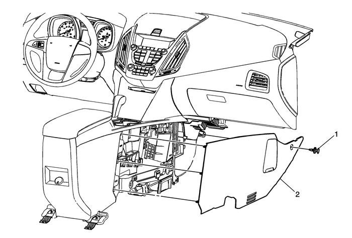 Front Floor Lower Console Side Finish Cover Replacement - Right Side (Terrain) Consoles Center Console 