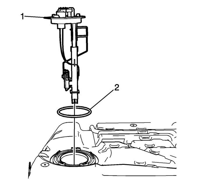 Fuel Tank Fuel Pump Module Replacement - Secondary (With Out) Engine Control  