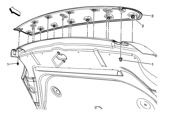 Hood Front Molding Replacement (Terrain) Hood Assembly  