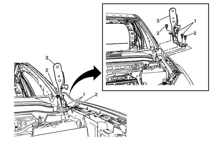 Hood Hinge Replacement Panels  