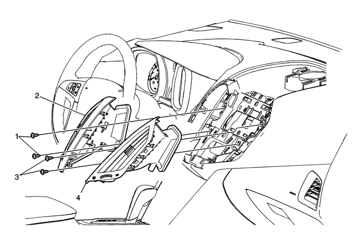 Instrument Panel Center Air Outlet Replacement (Terrain) Dashboard Assembly  