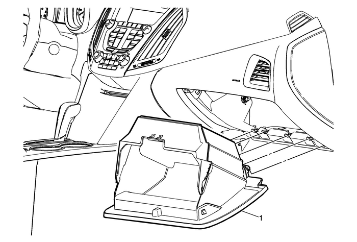 Instrument Panel Compartment Door Replacement (Terrain) Consoles Center Console 