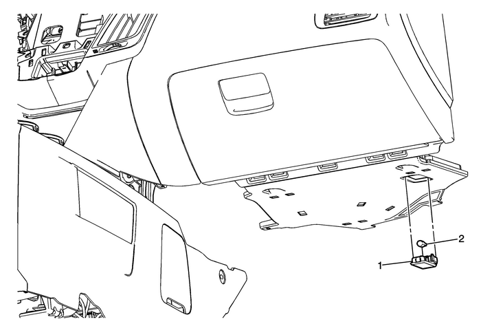 Instrument Panel Courtesy Lamp Replacement - Right Side Dashboard Assembly  