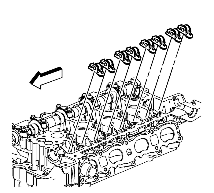 Intake and Exhaust Camshaft, Bearing Cap, and Lash Adjuster Removal (LAF, LEA, or LUK) Valvetrain Valve Actuating Assembly Valve Tappets/Lifters