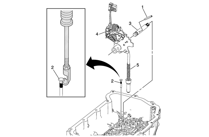 Manual Shift Detent Lever with Shaft Position Switch Assembly and Park Pawl Actuator Removal Automatic Transmission Unit 