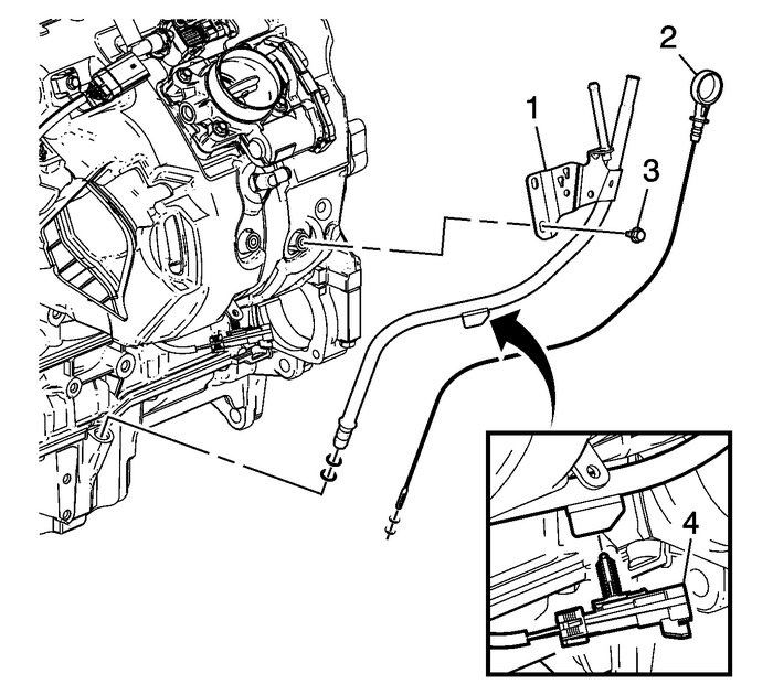 Oil Level Indicator and Tube Installation (LAF, LEA, or LUK) Engine Lubrication Oil Level Indicator Tube 
