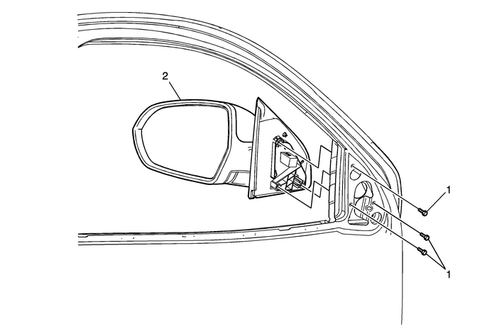 Outside Rearview Mirror Replacement (Terrain) Rearview  